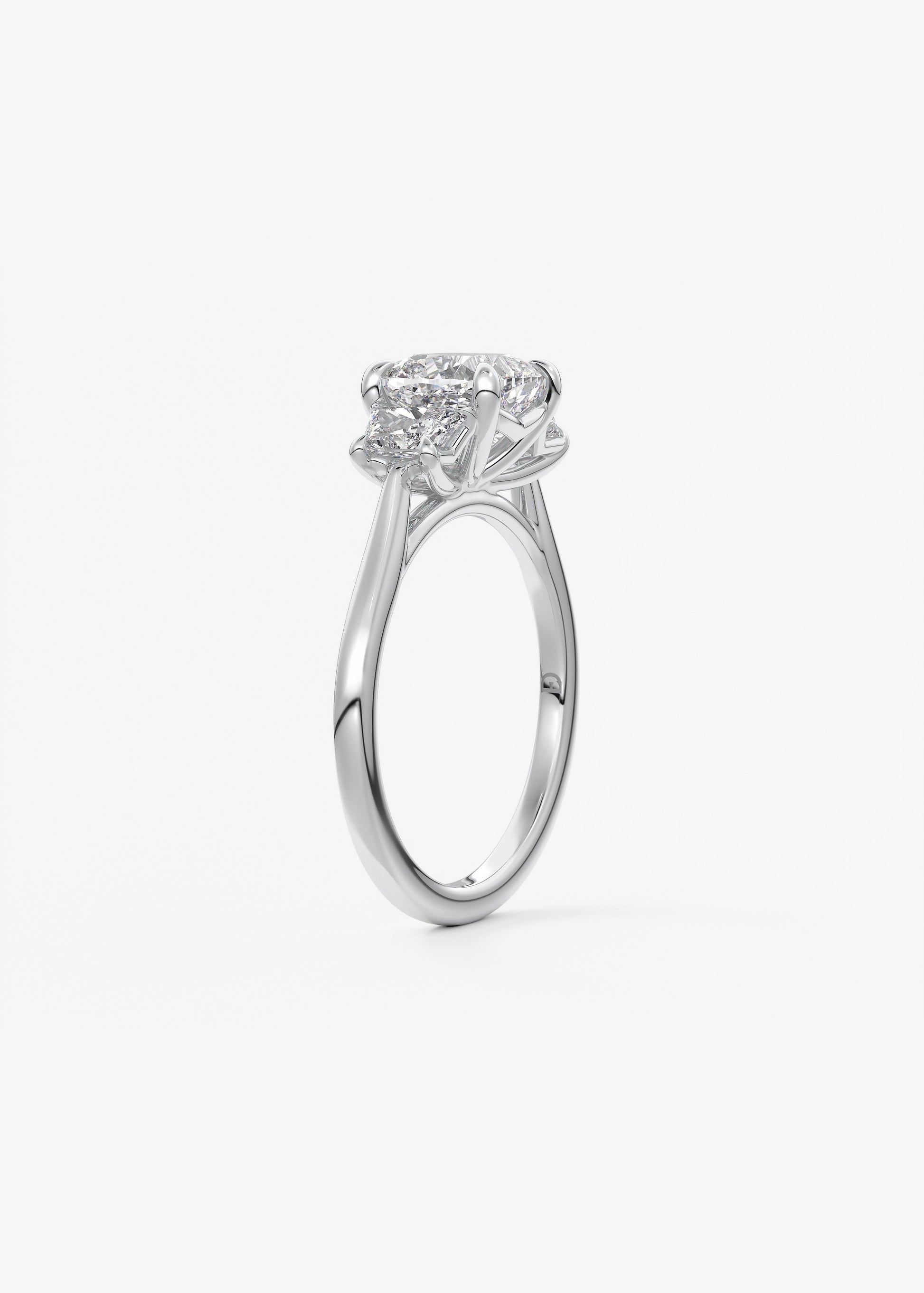 Oval Solitaire With Raised Basket Gallery Lab Grown Diamond Engagement Ring
