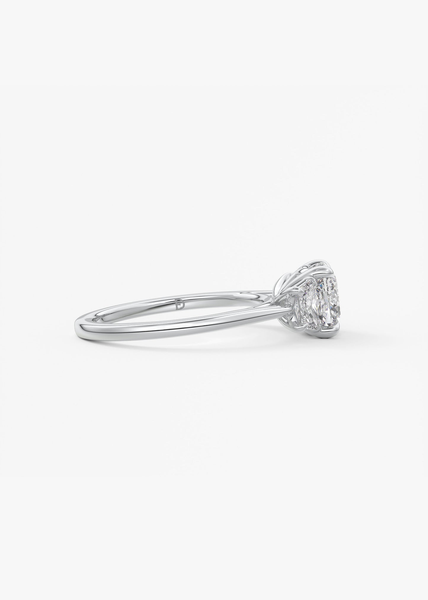Oval Solitaire With Raised Basket Gallery Lab Grown Diamond Engagement Ring