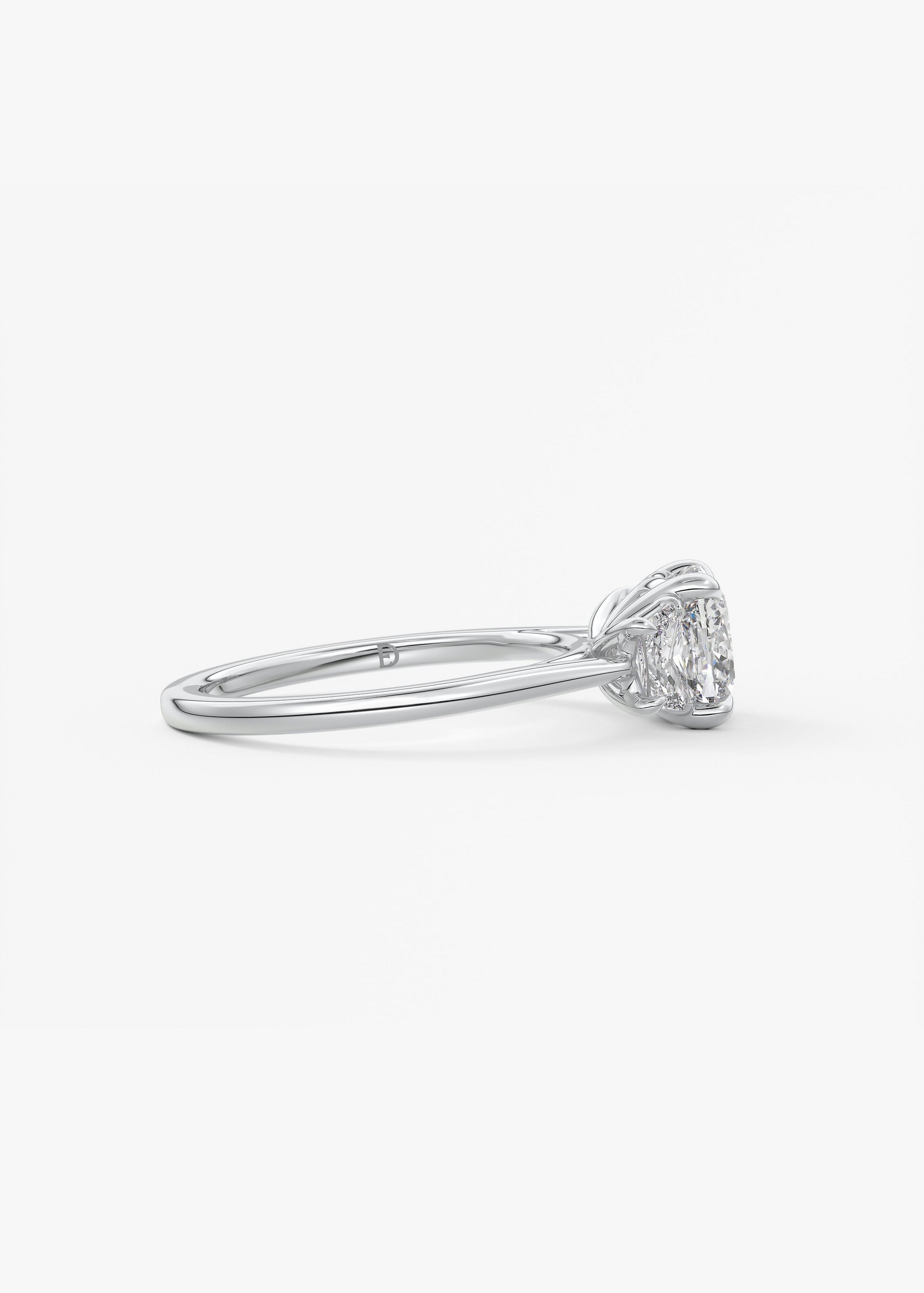 Oval Solitaire With Raised Basket Gallery Lab Grown Diamond Engagement Ring