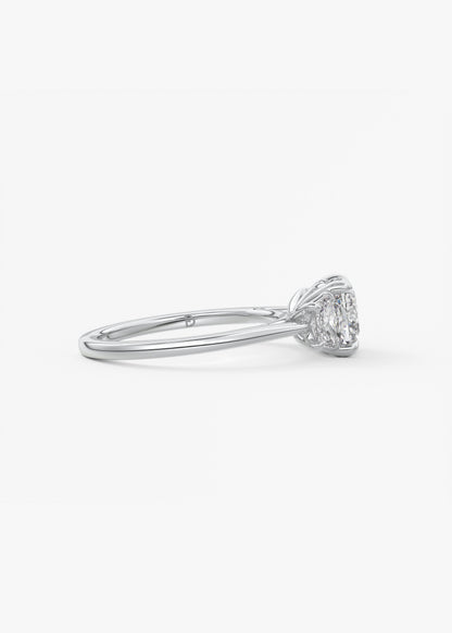 Oval Solitaire With Raised Basket Gallery Lab Grown Diamond Engagement Ring