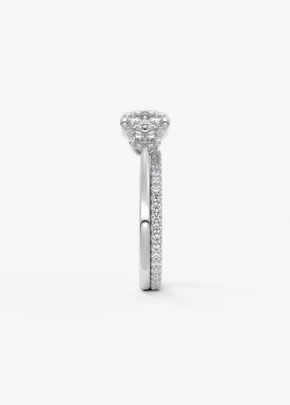Oval Solitaire With Raised Basket Gallery Lab Grown Diamond Engagement Ring