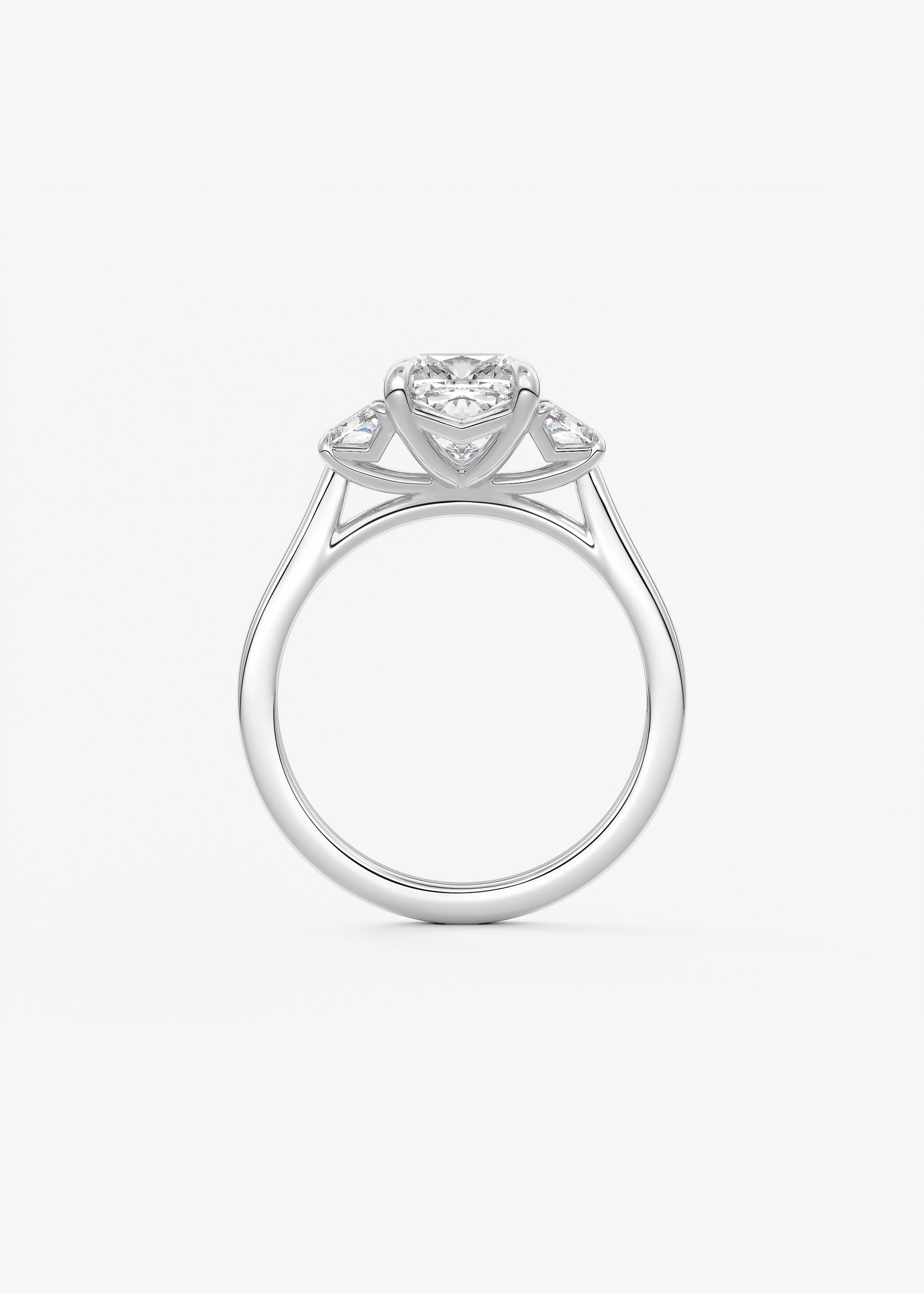 Oval Solitaire With Raised Basket Gallery Lab Grown Diamond Engagement Ring