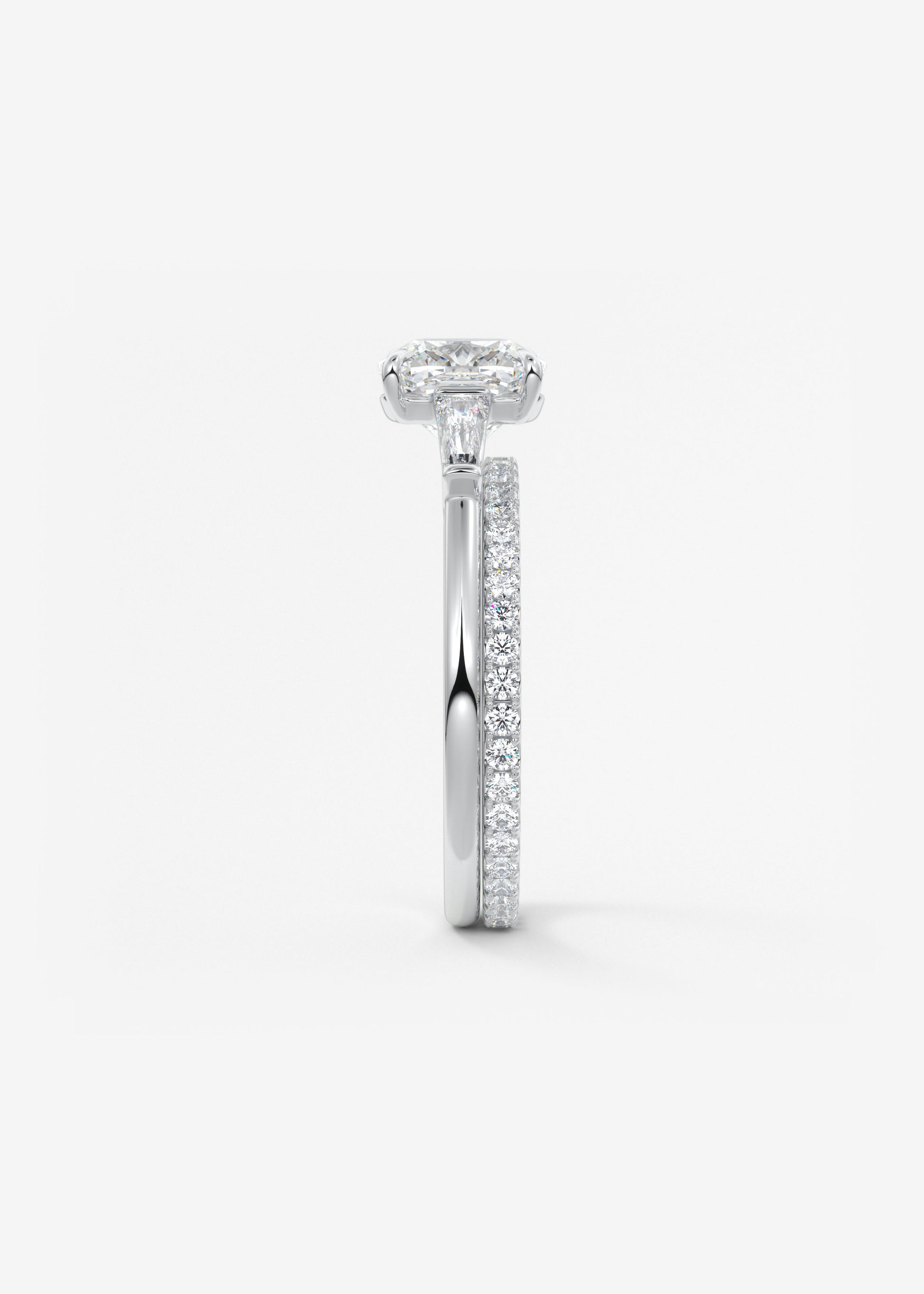 Oval Solitaire With Raised Basket Gallery Lab Grown Diamond Engagement Ring