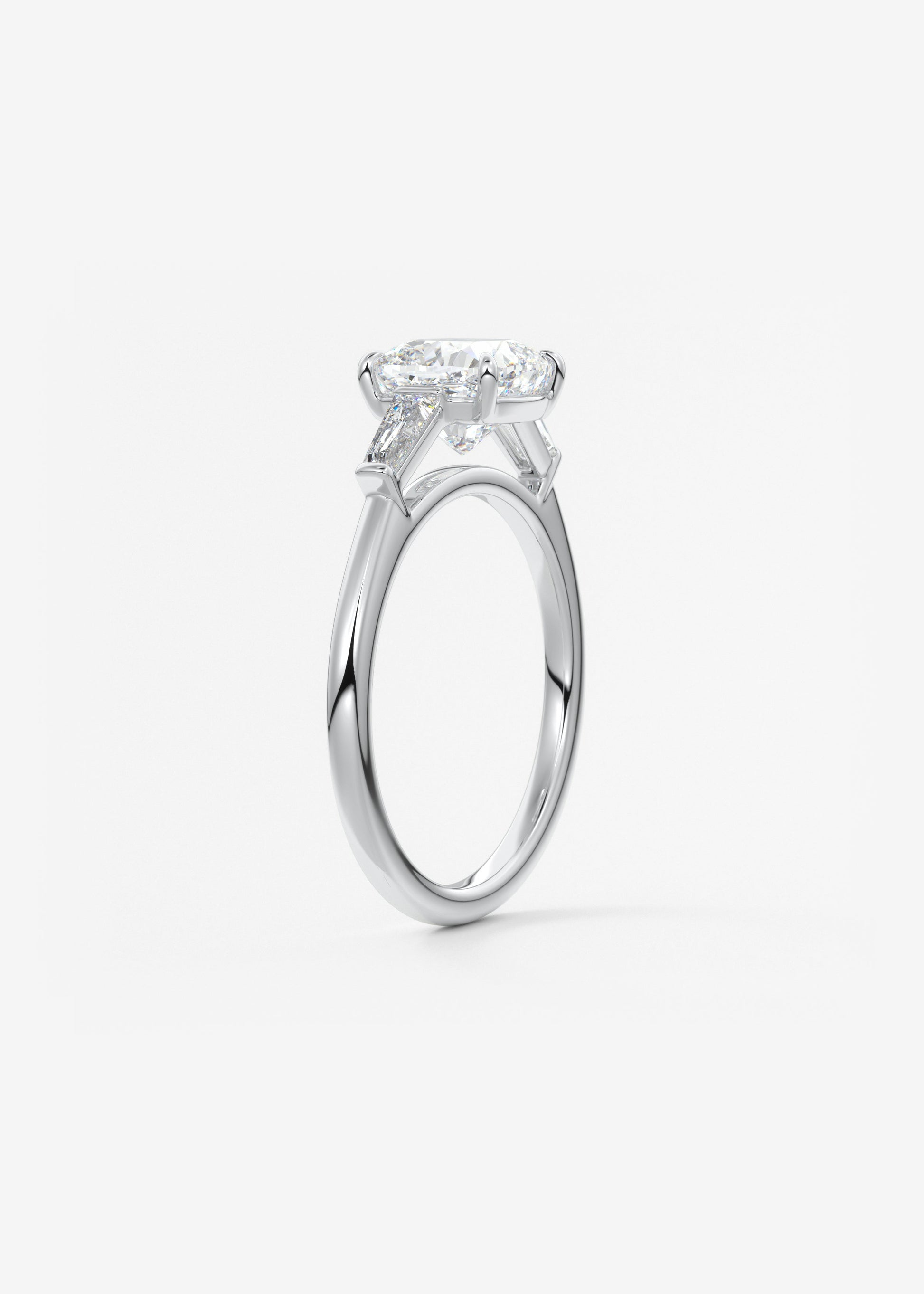 Oval Solitaire With Raised Basket Gallery Lab Grown Diamond Engagement Ring