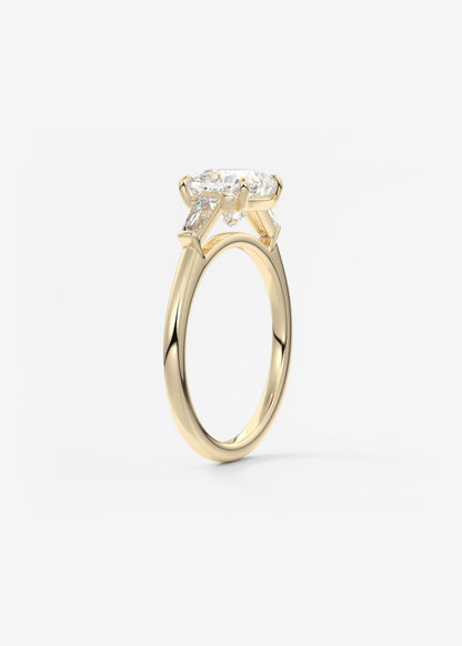 Oval Solitaire With Raised Basket Gallery Lab Grown Diamond Engagement Ring
