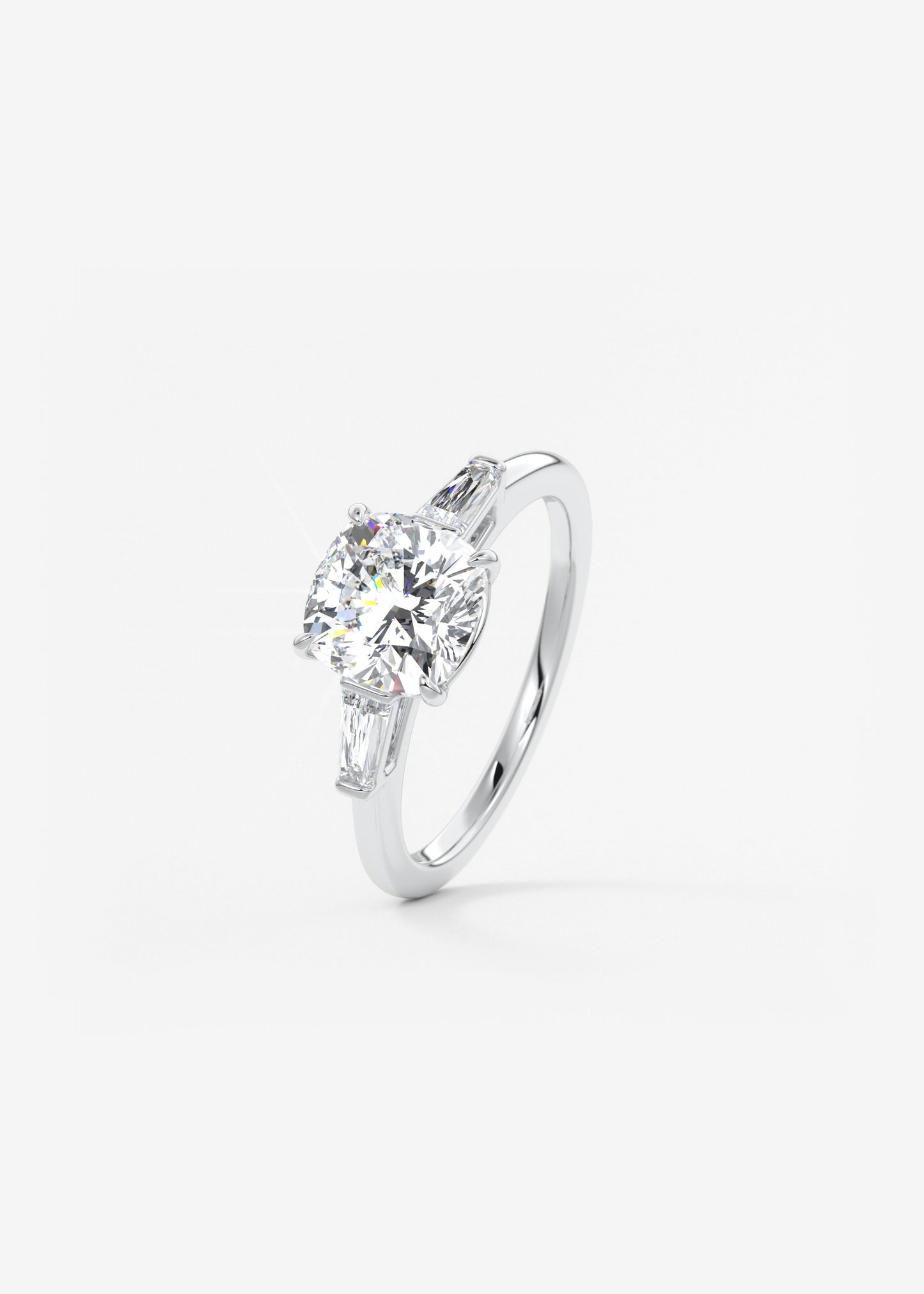 Oval Solitaire With Raised Basket Gallery Lab Grown Diamond Engagement Ring