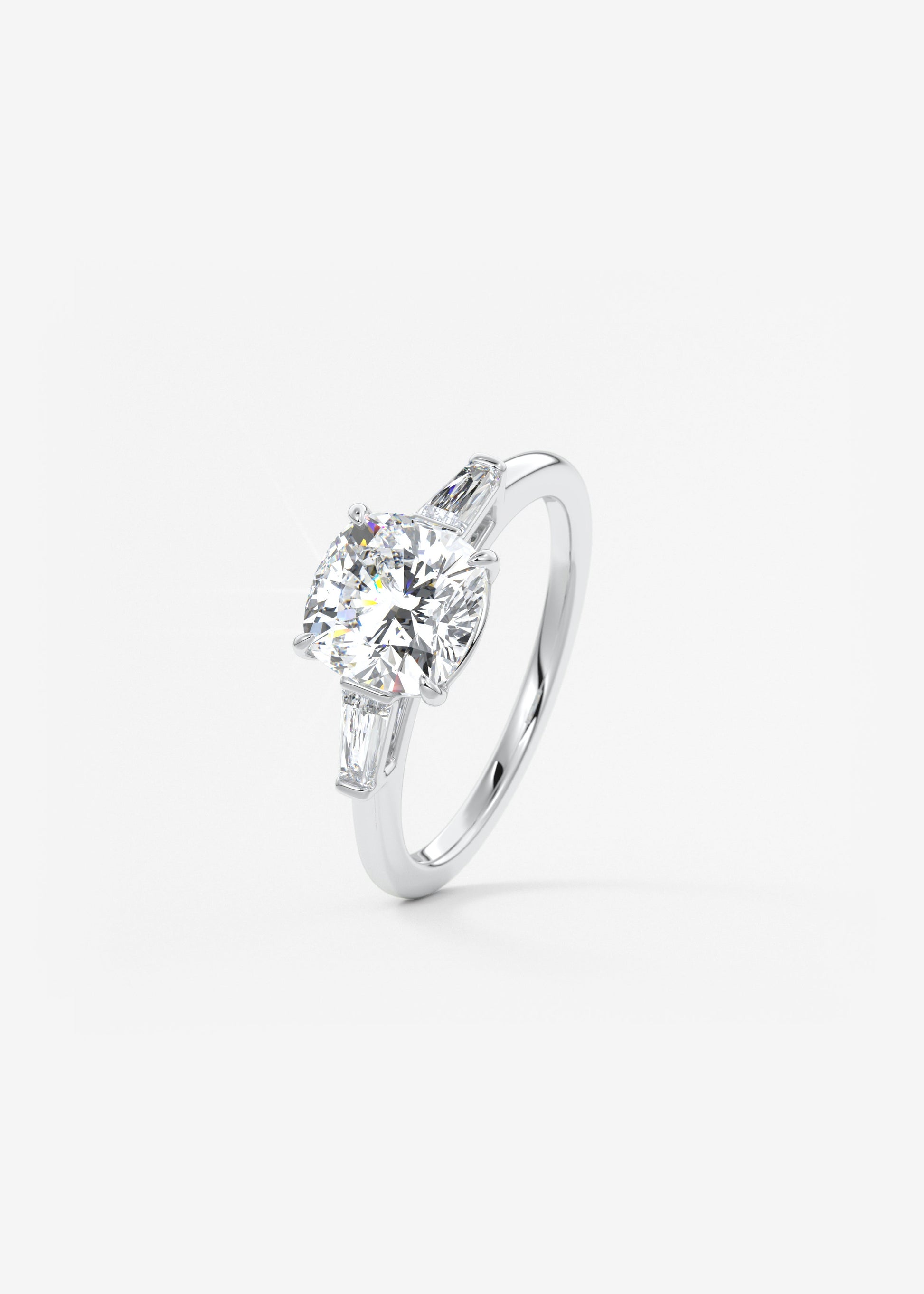 Oval Solitaire With Raised Basket Gallery Lab Grown Diamond Engagement Ring