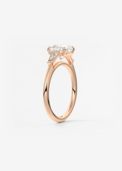 Oval Solitaire With Raised Basket Gallery Lab Grown Diamond Engagement Ring