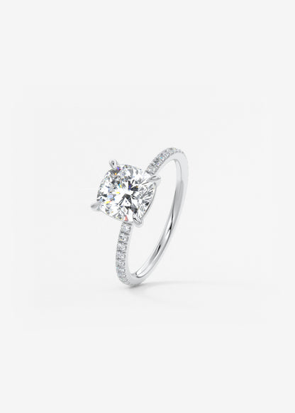 Oval Solitaire With Raised Basket Gallery Lab Grown Diamond Engagement Ring