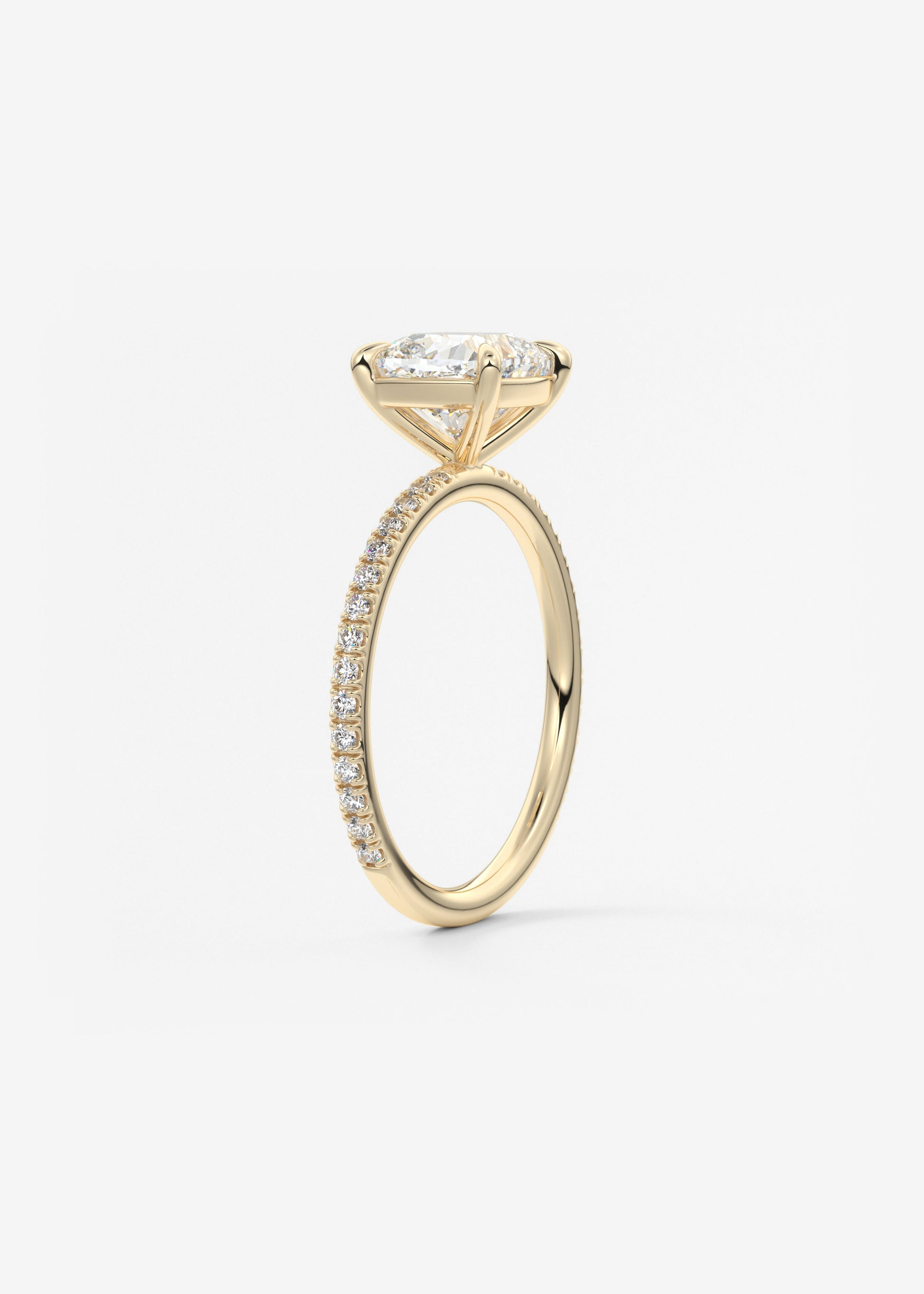 Oval Solitaire With Raised Basket Gallery Lab Grown Diamond Engagement Ring