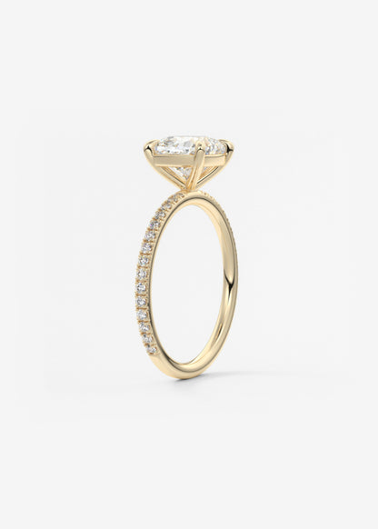 Oval Solitaire With Raised Basket Gallery Lab Grown Diamond Engagement Ring