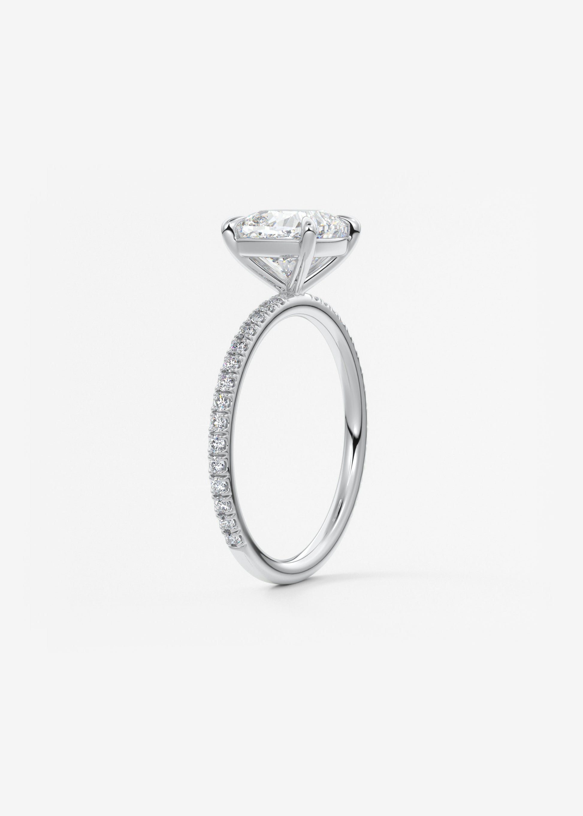 Oval Solitaire With Raised Basket Gallery Lab Grown Diamond Engagement Ring