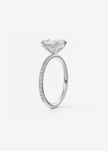 Oval Solitaire With Raised Basket Gallery Lab Grown Diamond Engagement Ring