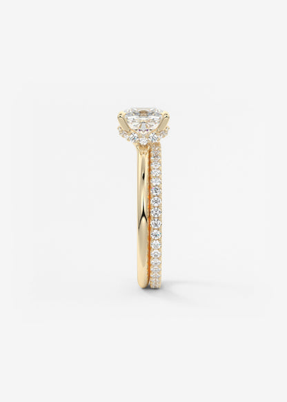 Oval Solitaire With Raised Basket Gallery Lab Grown Diamond Engagement Ring