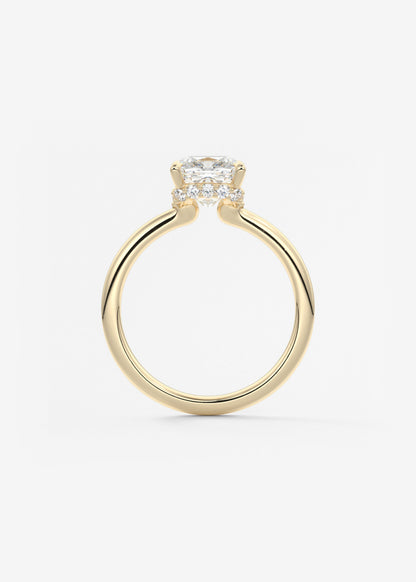 Oval Solitaire With Raised Basket Gallery Lab Grown Diamond Engagement Ring