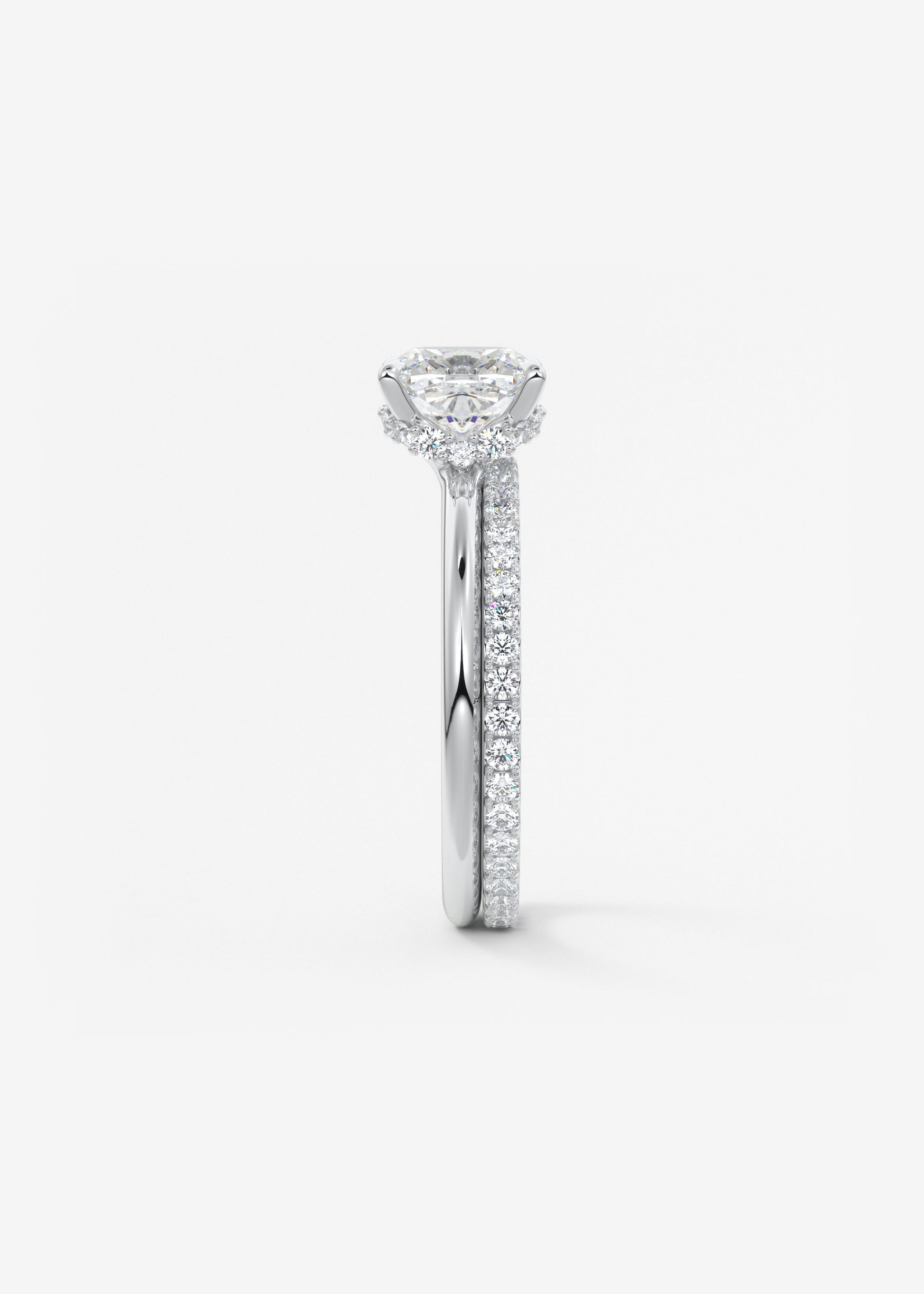 Oval Solitaire With Raised Basket Gallery Lab Grown Diamond Engagement Ring