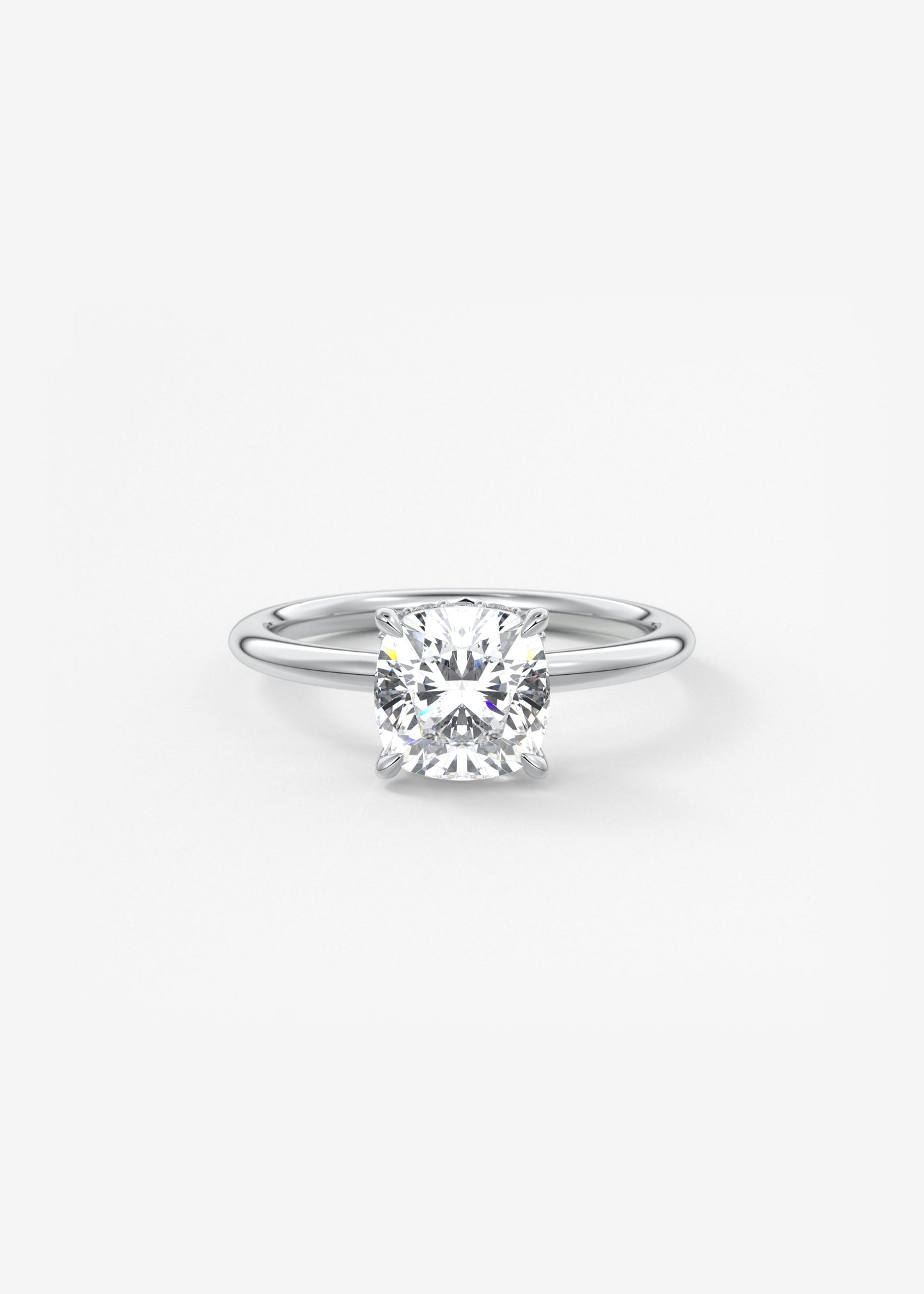 Oval Solitaire With Raised Basket Gallery Lab Grown Diamond Engagement Ring
