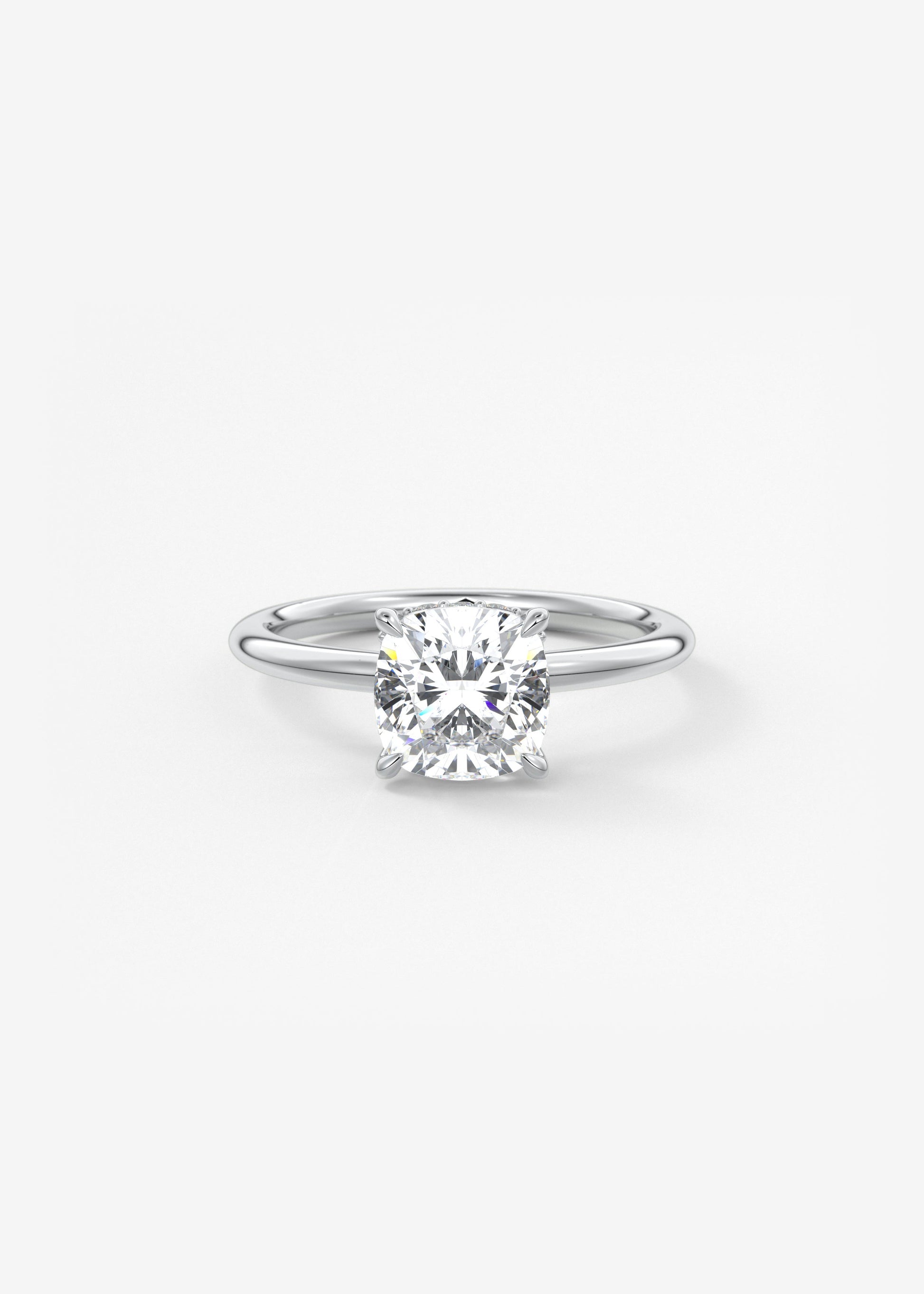 Oval Solitaire With Raised Basket Gallery Lab Grown Diamond Engagement Ring