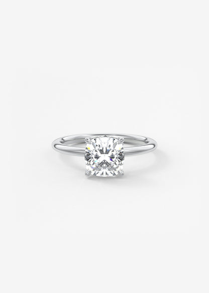 Oval Solitaire With Raised Basket Gallery Lab Grown Diamond Engagement Ring