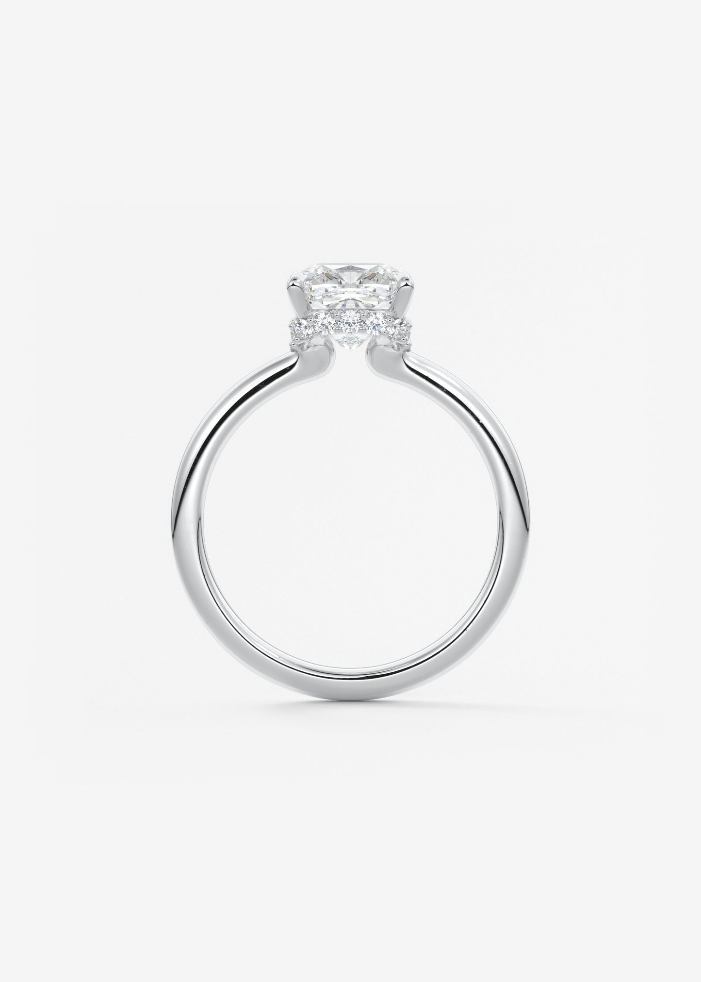 Oval Solitaire With Raised Basket Gallery Lab Grown Diamond Engagement Ring