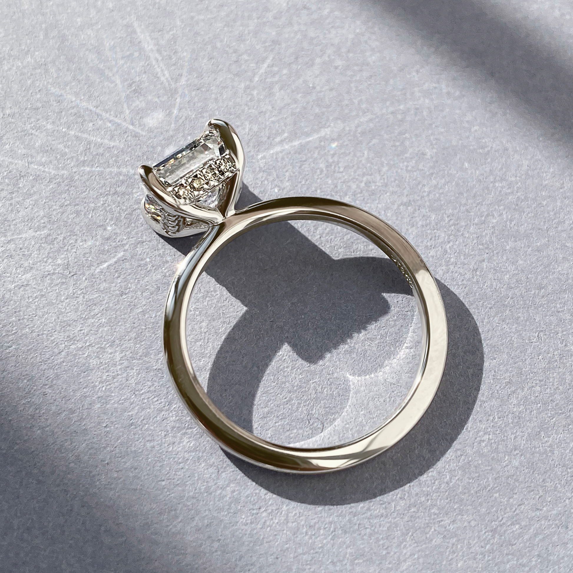 Oval Solitaire With Raised Basket Gallery Lab Grown Diamond Engagement Ring
