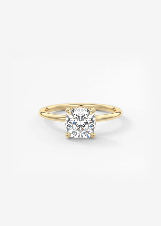Oval Solitaire With Raised Basket Gallery Lab Grown Diamond Engagement Ring
