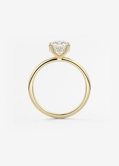 Oval Solitaire With Raised Basket Gallery Lab Grown Diamond Engagement Ring