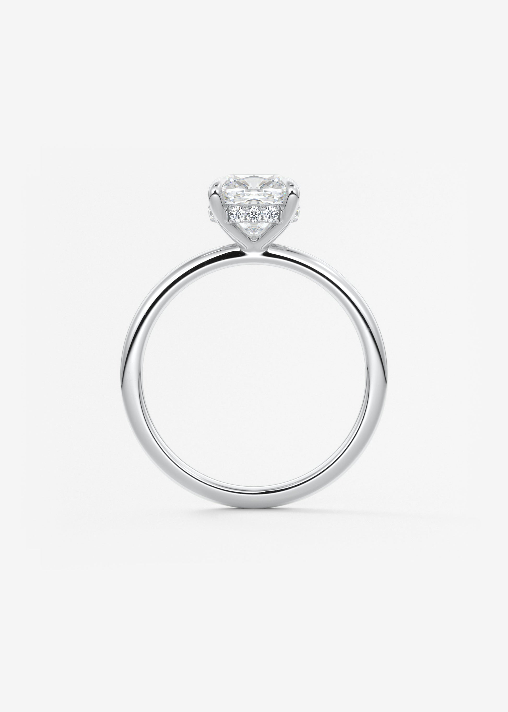 Oval Solitaire With Raised Basket Gallery Lab Grown Diamond Engagement Ring