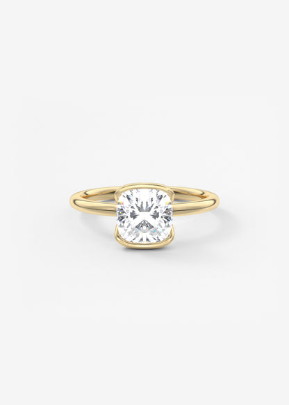 Oval Solitaire With Raised Basket Gallery Lab Grown Diamond Engagement Ring