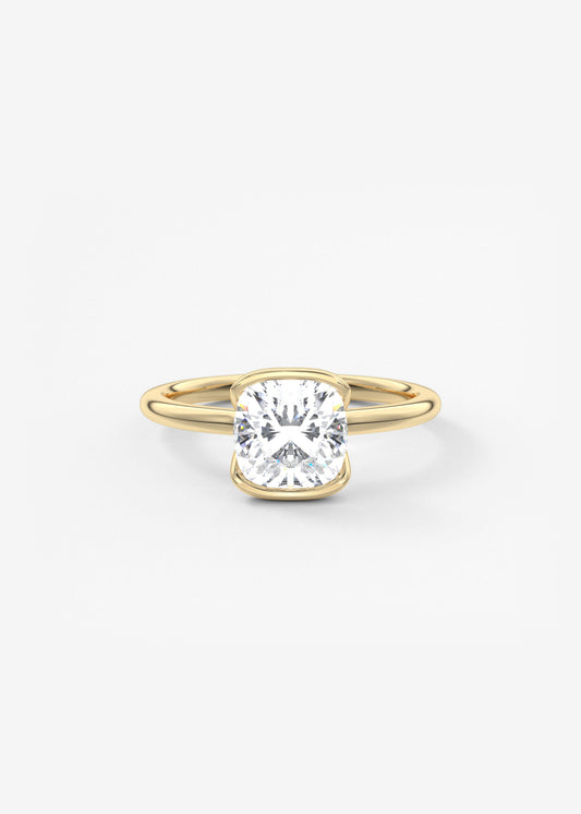 Oval Solitaire With Raised Basket Gallery Lab Grown Diamond Engagement Ring