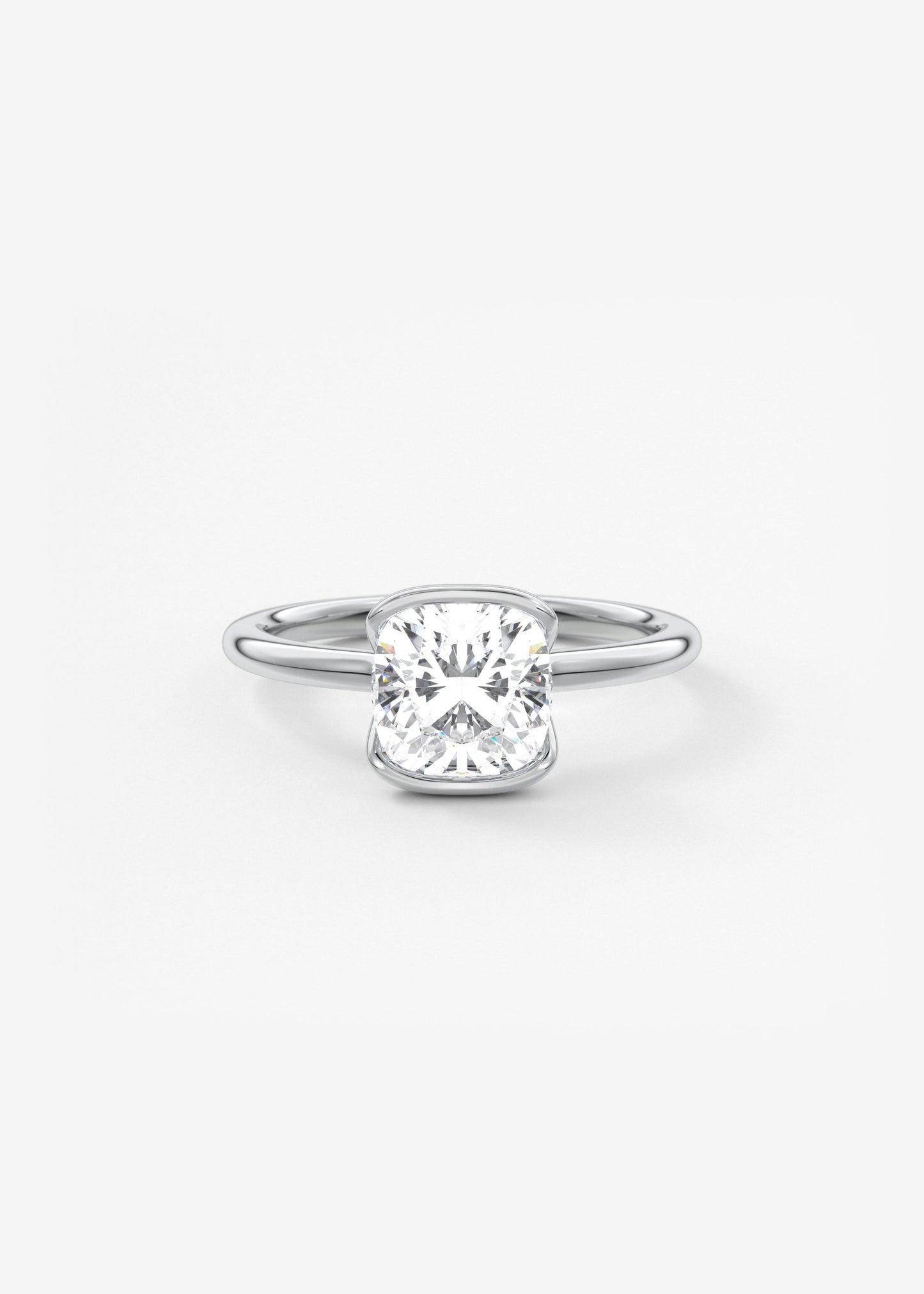 Oval Solitaire With Raised Basket Gallery Lab Grown Diamond Engagement Ring