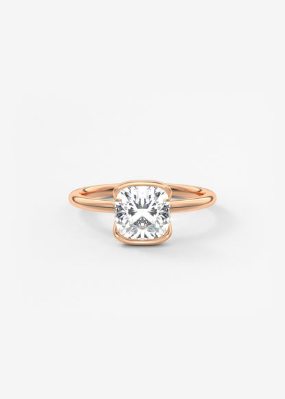 Oval Solitaire With Raised Basket Gallery Lab Grown Diamond Engagement Ring