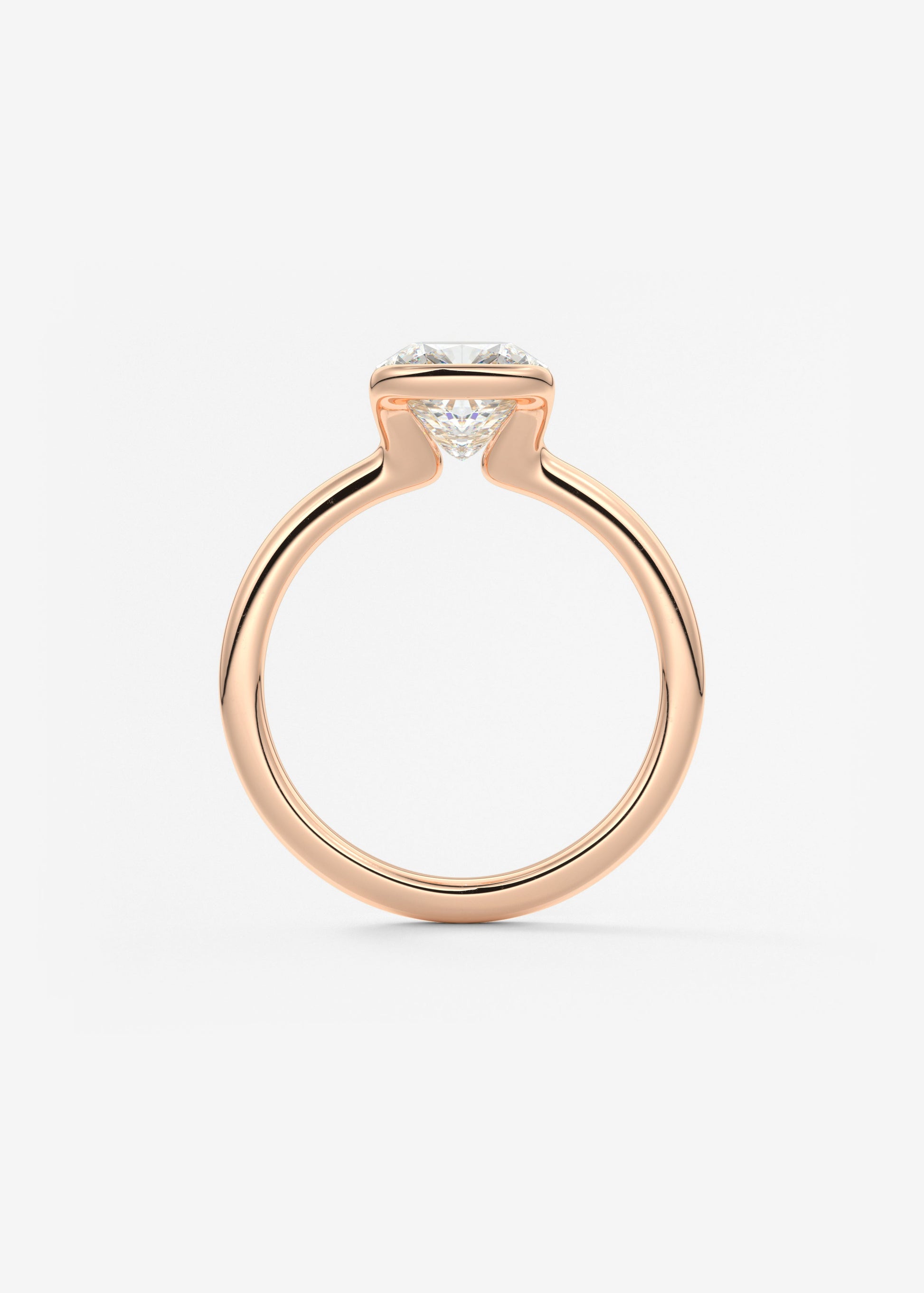 Oval Solitaire With Raised Basket Gallery Lab Grown Diamond Engagement Ring