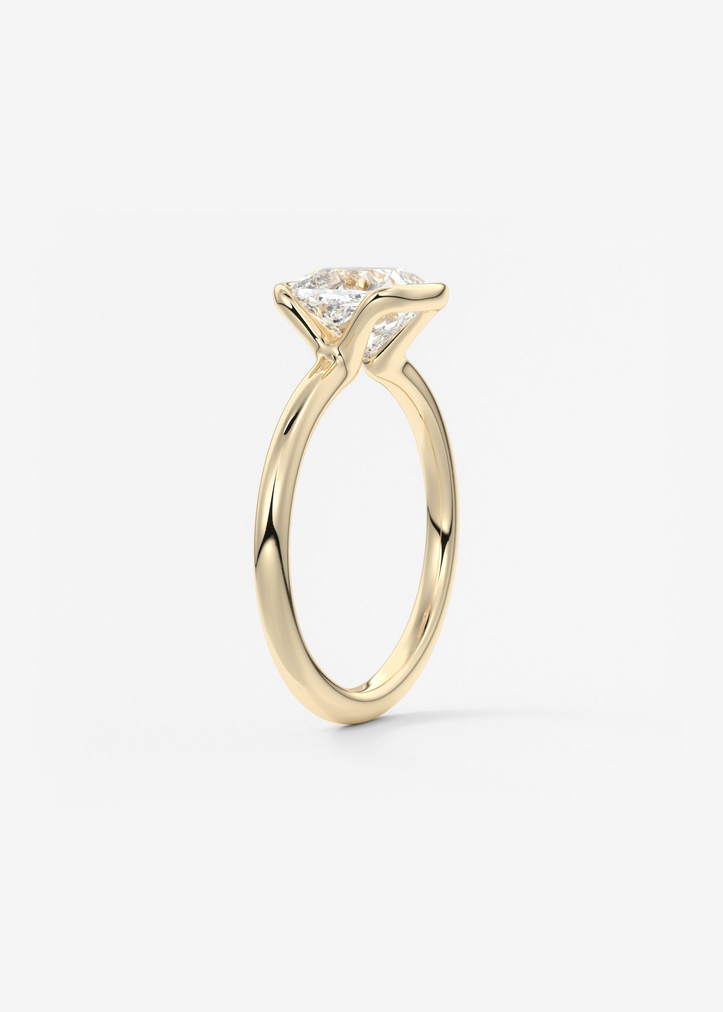 Oval Solitaire With Raised Basket Gallery Lab Grown Diamond Engagement Ring