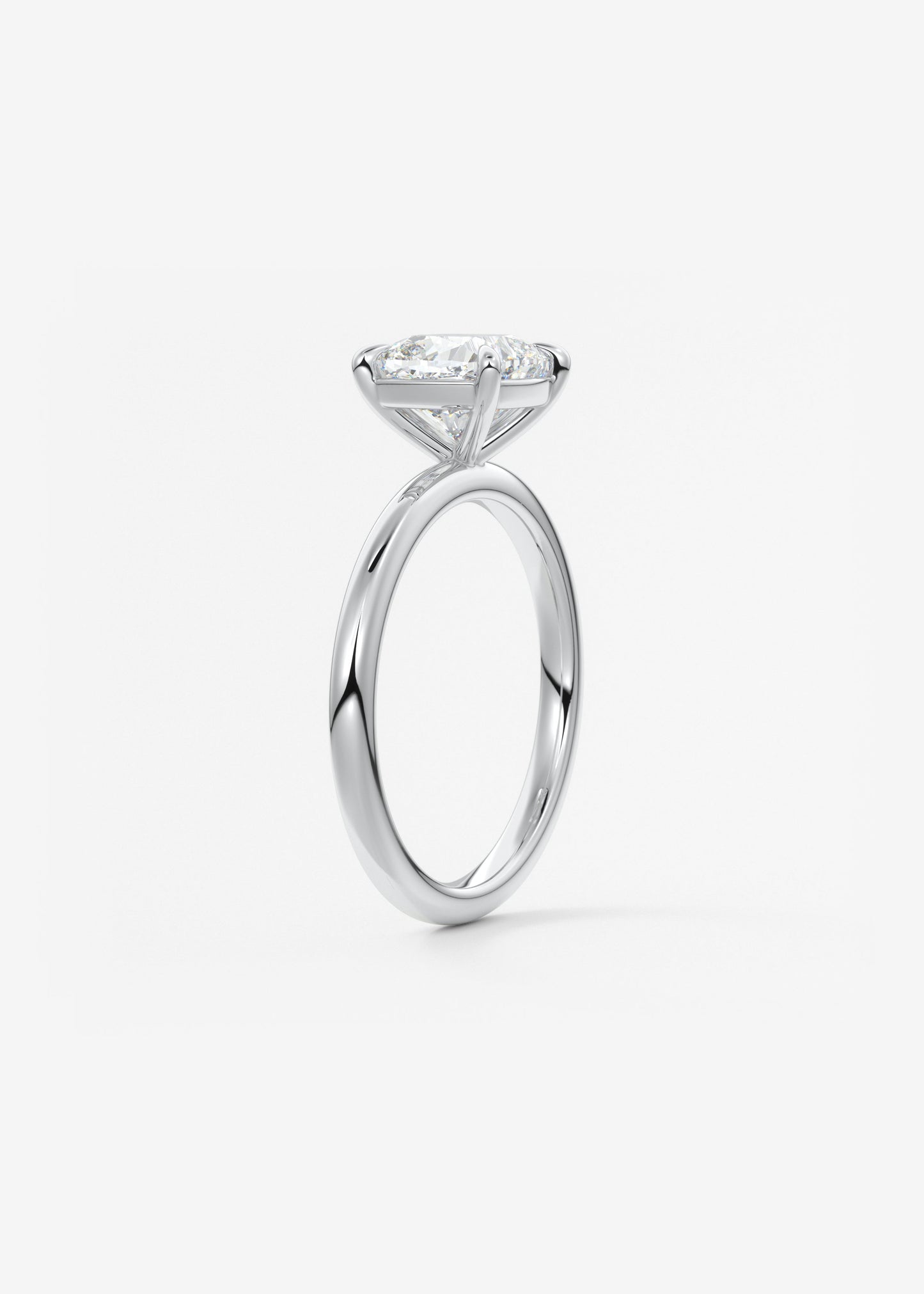 Oval Solitaire With Raised Basket Gallery Lab Grown Diamond Engagement Ring