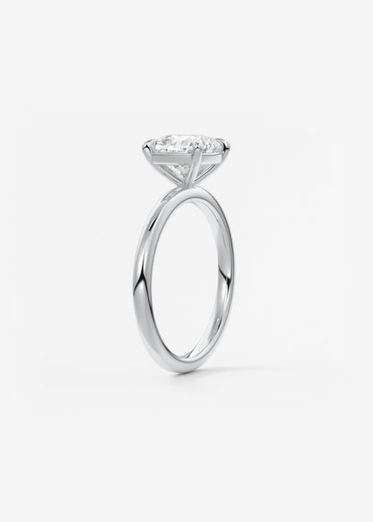 Oval Solitaire With Raised Basket Gallery Lab Grown Diamond Engagement Ring