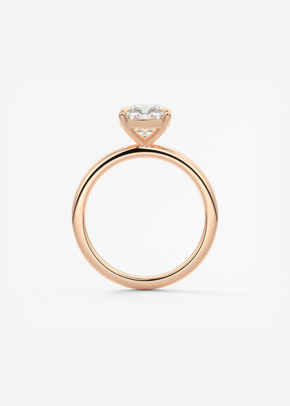 Oval Solitaire With Raised Basket Gallery Lab Grown Diamond Engagement Ring