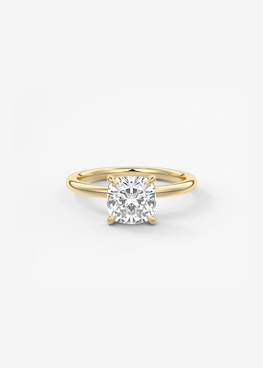 Oval Solitaire With Raised Basket Gallery Lab Grown Diamond Engagement Ring