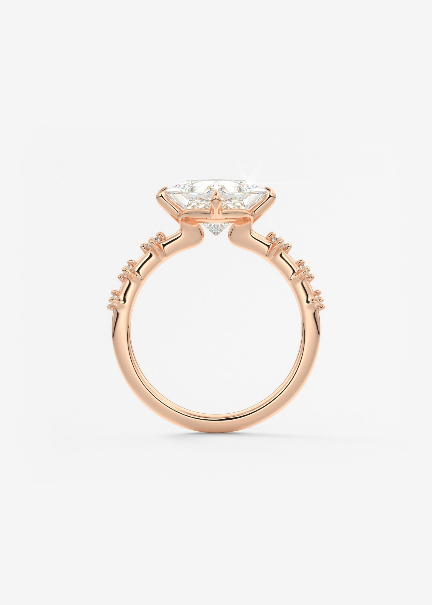 Oval Solitaire With Raised Basket Gallery Lab Grown Diamond Engagement Ring