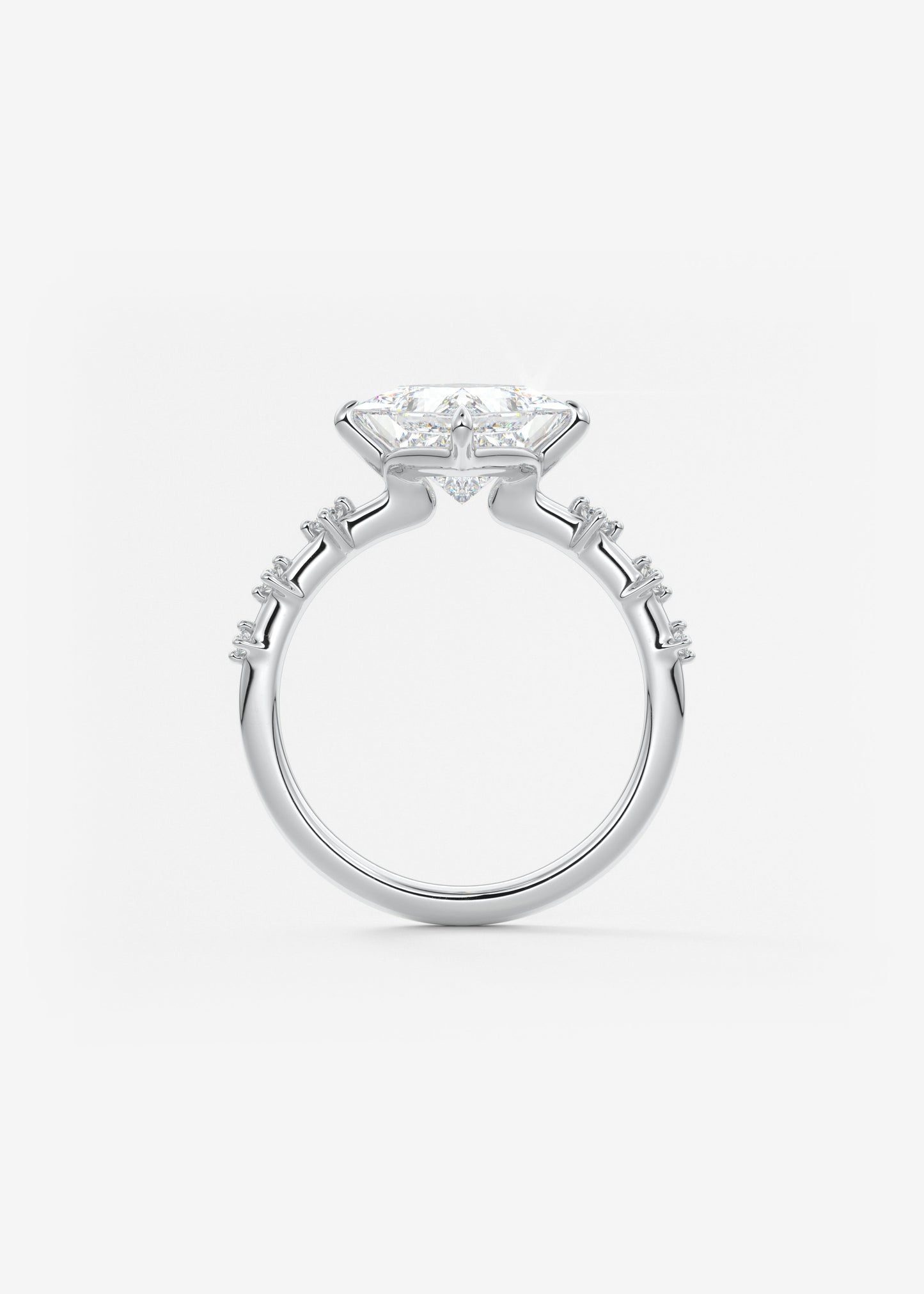 Oval Solitaire With Raised Basket Gallery Lab Grown Diamond Engagement Ring