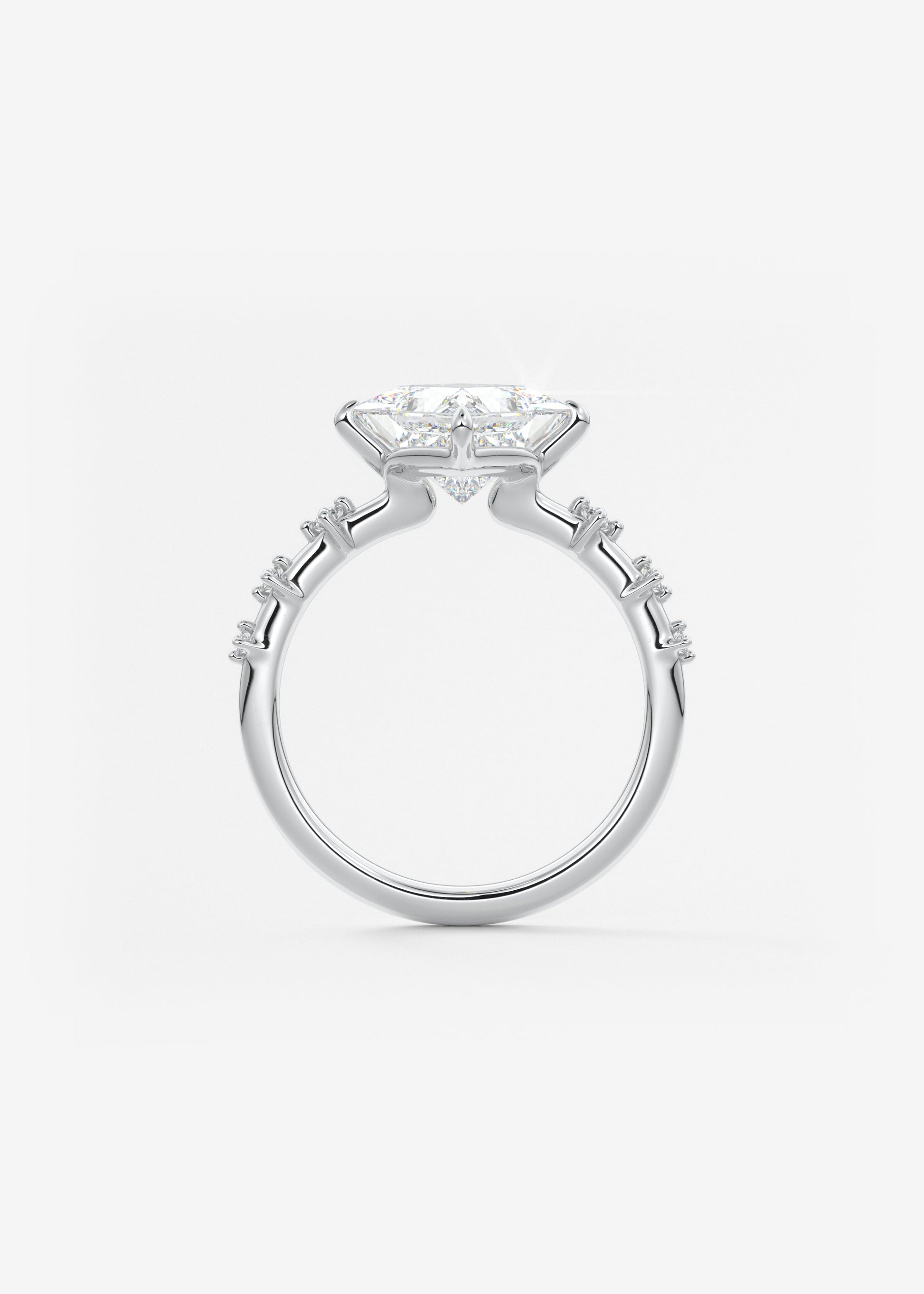 Oval Solitaire With Raised Basket Gallery Lab Grown Diamond Engagement Ring