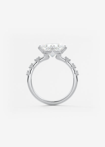 Oval Solitaire With Raised Basket Gallery Lab Grown Diamond Engagement Ring