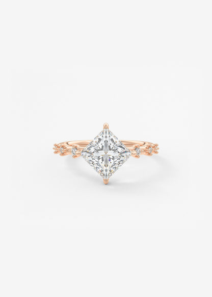 Oval Solitaire With Raised Basket Gallery Lab Grown Diamond Engagement Ring