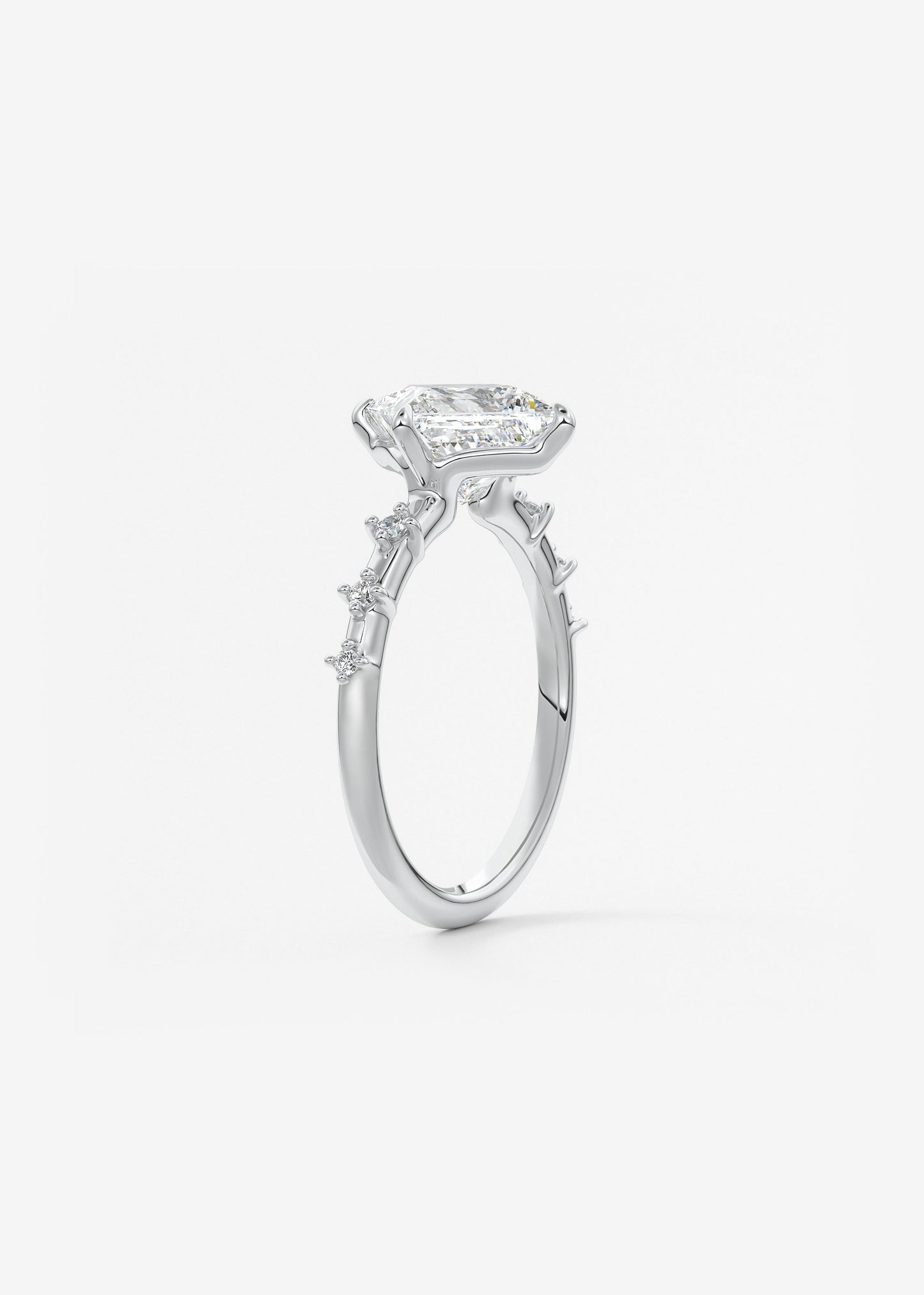 Oval Solitaire With Raised Basket Gallery Lab Grown Diamond Engagement Ring