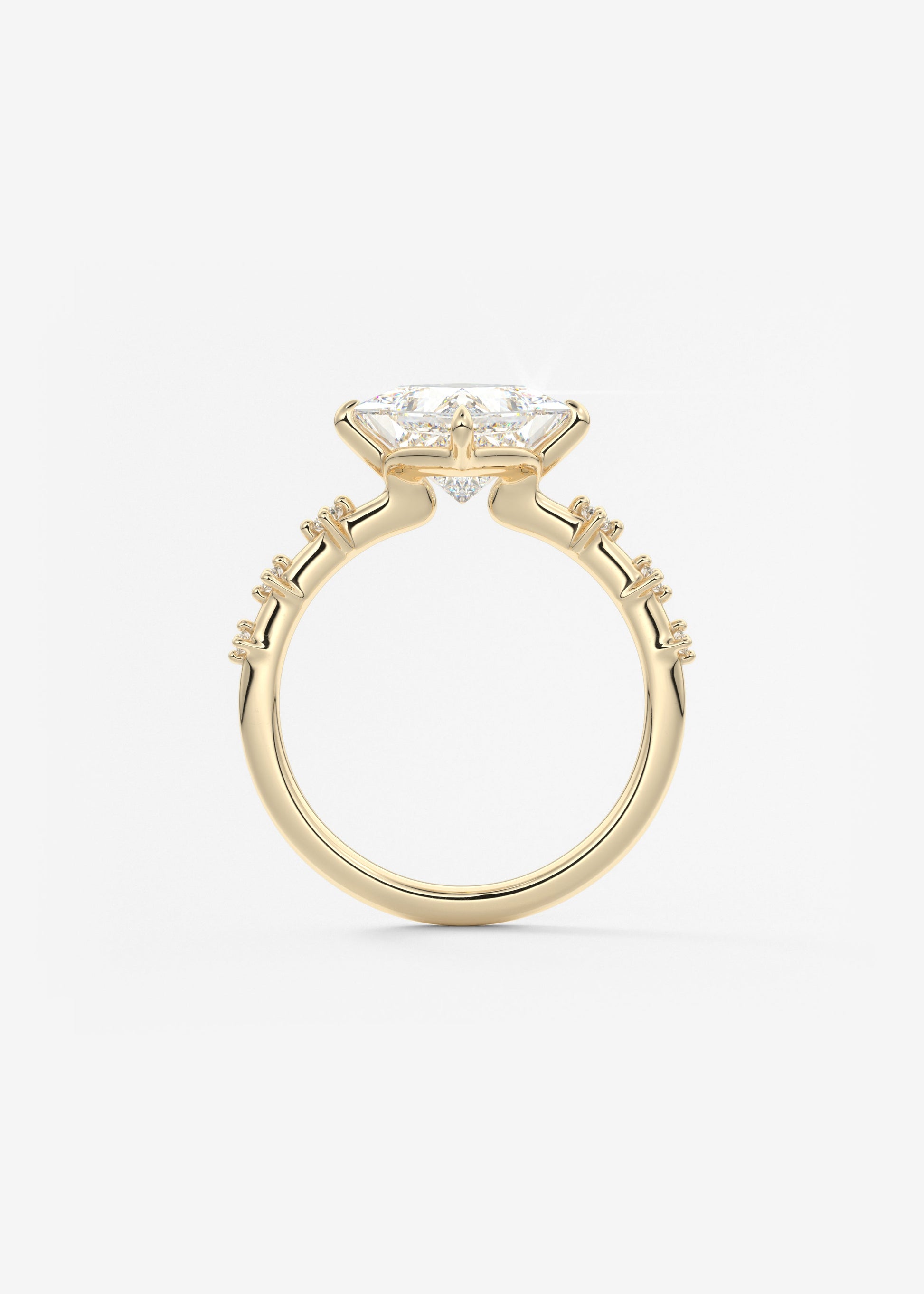 Oval Solitaire With Raised Basket Gallery Lab Grown Diamond Engagement Ring