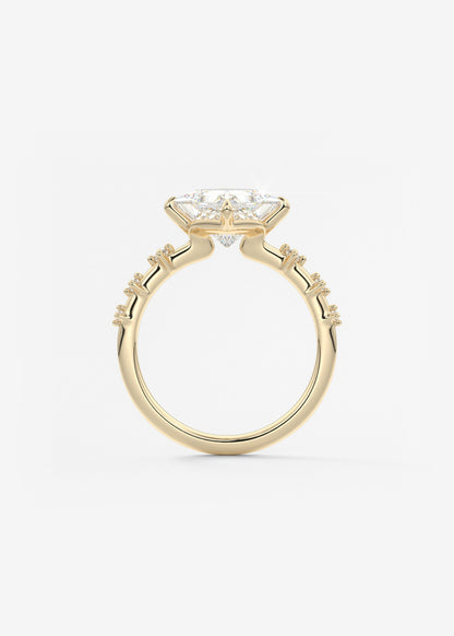 Oval Solitaire With Raised Basket Gallery Lab Grown Diamond Engagement Ring