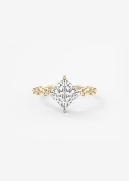 Oval Solitaire With Raised Basket Gallery Lab Grown Diamond Engagement Ring