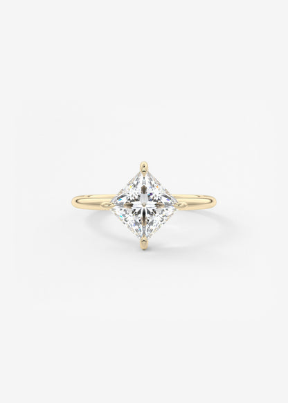 Oval Solitaire With Raised Basket Gallery Lab Grown Diamond Engagement Ring