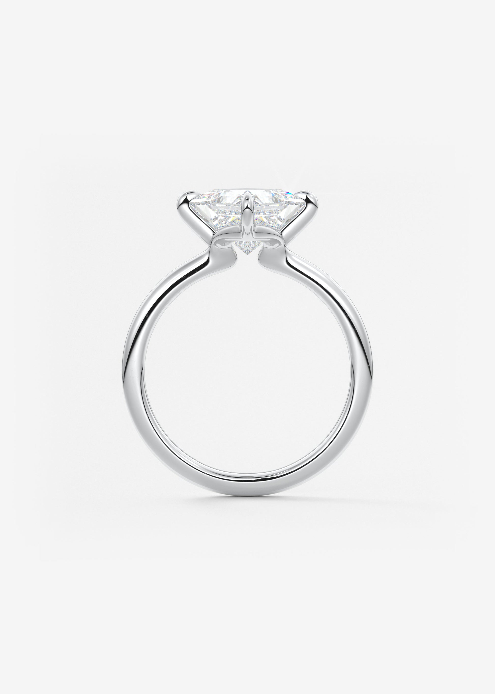 Oval Solitaire With Raised Basket Gallery Lab Grown Diamond Engagement Ring