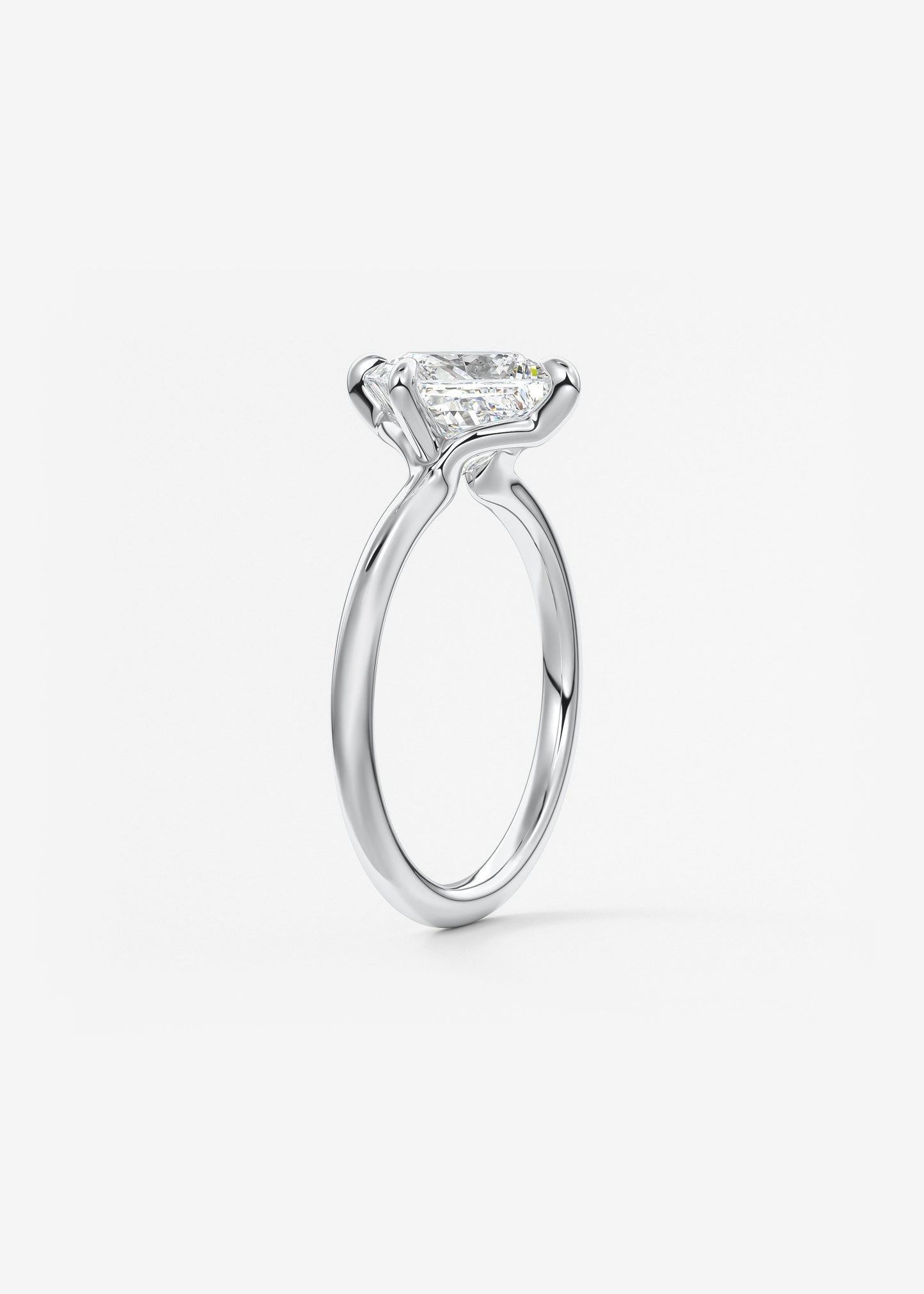Oval Solitaire With Raised Basket Gallery Lab Grown Diamond Engagement Ring